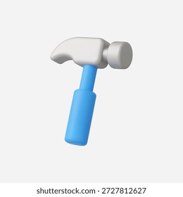 Ilustración vectorial de martillo realista 3d