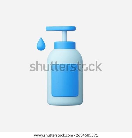 3d Realistic Hand wash bottle icon vector Illustration