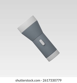 3d Realistic Handheld flashlight Icon vector illustration