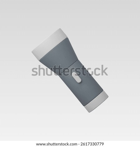 3d Realistic Handheld flashlight Icon vector illustration