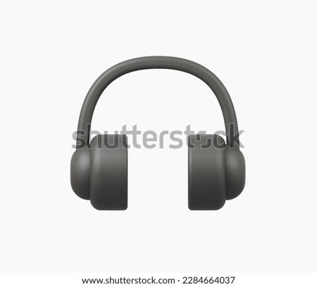 3d Realistic Headphone Icon vector Illustration