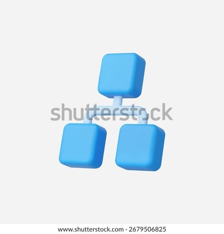 3d Realistic Hierarchy icon vector Illustration