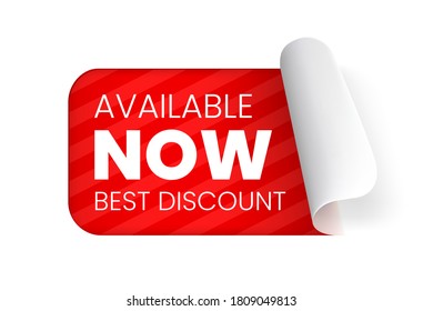 3D Realistic High Quality Red Labels on White Background . Isolated Vector Elements