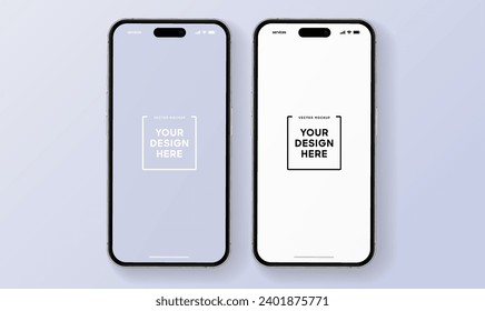 Modelación de smartphone 3D realista de alta calidad con un fondo aislado. Colección de simulación de teléfonos inteligentes. Vista frontal del dispositivo. Teléfono móvil 3D con sombra encendida