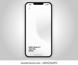 3D realistic high quality smartphone mockup with isolated background. Smart phone mockup collection. Device front view. 3D mobile phone with shadow on