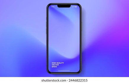 3D realistic high quality smartphone mockup with isolated background. Smart phone mockup collection. Device front view. 3D mobile phone with shadow on white background.