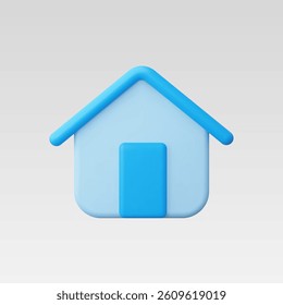 3d Realistic House icon vector illustration