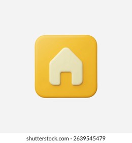 3d Realistic House icon vector illustration