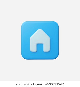 3d Realistic House icon vector illustration