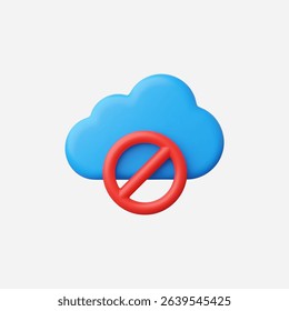 3d Realistic Internet Cloud vector Illustration