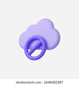 3d Realistic Internet Cloud vector Illustration