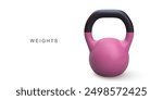 3d realistic Kettlebell. Vector illustration.