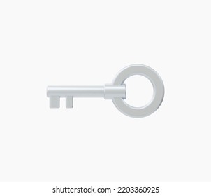 3d Realistic Key icon vector illustration.