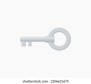 3d Realistic Key Icon Vector Illustration.