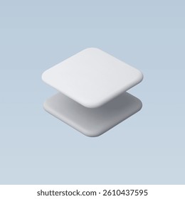 3d Realistic Layer icon vector illustration