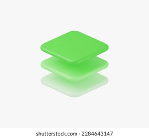 3d Realistic Layers icon vector illustration.