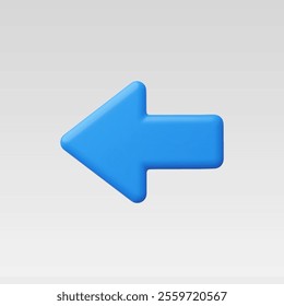 3d Realistic Left Arrow icon vector illustration