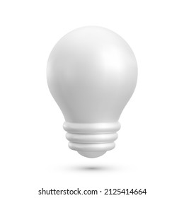 3d realistic light bulb icon.Vector illustration