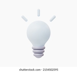 3d Realistic lightbulb vector illustration.