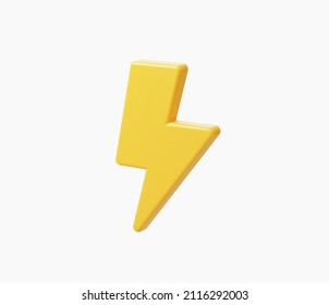3d Realistic Lightning bolt Vector illustration