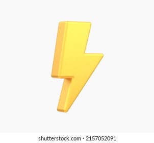 3d Realistic Lightning bolt Vector illustration