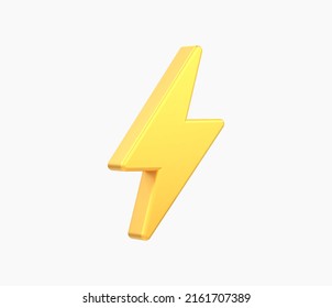 3d Realistic Lightning bolt Vector illustration