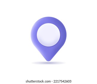 3D realistic location cartoon vector concept. 3d vector render illustration