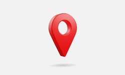 3D Realistic Location Map Pin Gps Pointer Markers Vector Illustration For Destination.