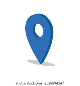 3D Realistic location map pin gps pointer markers. blue map marker. map pin location sign icon vector illustration. location map icon