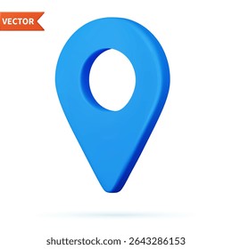 3D Realistic Location map pin gps pointer markers, Geolocation and navigation. Icon for mobile and electronic devices, web design, infographic elements, presentation templates. Vector illustration