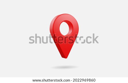 3D Realistic Location map pin gps pointer markers vector illustration for destination. 商業照片 © 