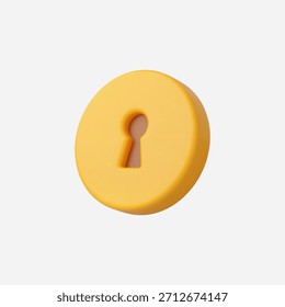 3d Realistic Lock icon vector Illustration