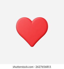 3d Realistic Love Icon Vector Illustration