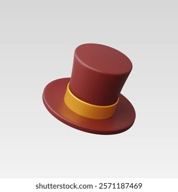 3d Realistic Magic hat icon vector illustration