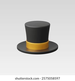 3d Realistic Magic hat icon vector illustration