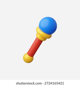 3d Realistic Magic Scepter icon vector Illustration