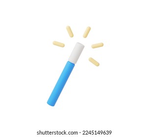 3d Realistic Magic wand vector Illustration