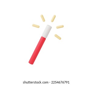 3d Realistic Magic wand vector Illustration