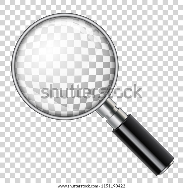 3d Realistic Magnifying Glass Loupe On Stock Vector (Royalty Free ...