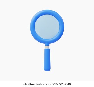 3d realistic magnifying glass vector illustration.