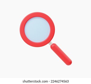 3d Realistic Magnifying glass vector illustration