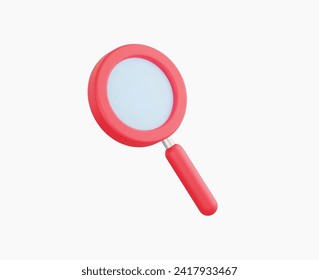 3d Realistic Magnifying glass vector illustration