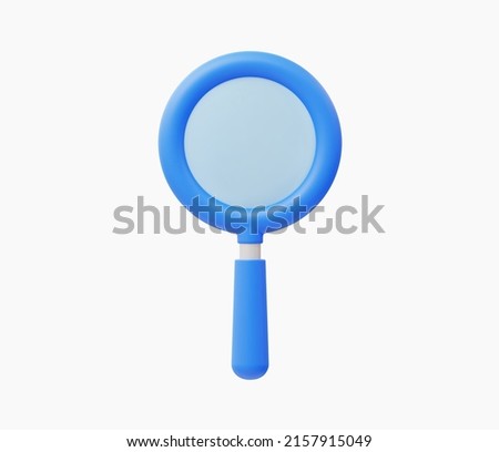 3d realistic magnifying glass vector illustration.