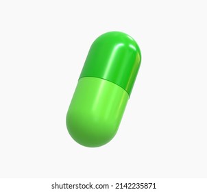 3D realistic medicinal capsule vector illustration