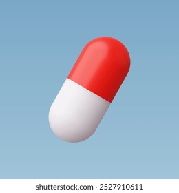 3d Realistic Medicinal capsule vector illustration