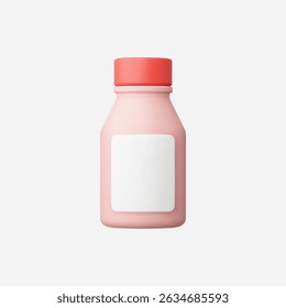 3d Realistic Medicine bottle icon vector Illustration