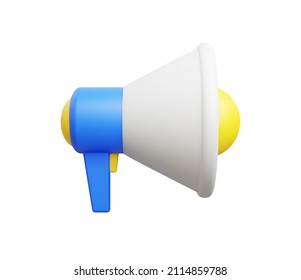 3d Realistic Megaphone vector illustration. 