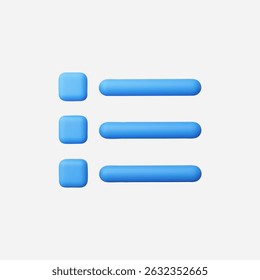 3d Realistic Menu icon vector Illustration