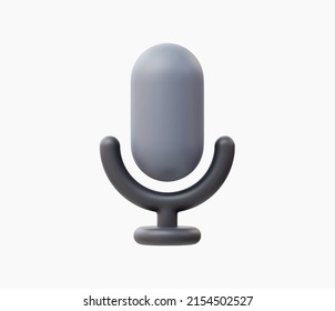 3d Realistic Microphone Icon vector illustration.