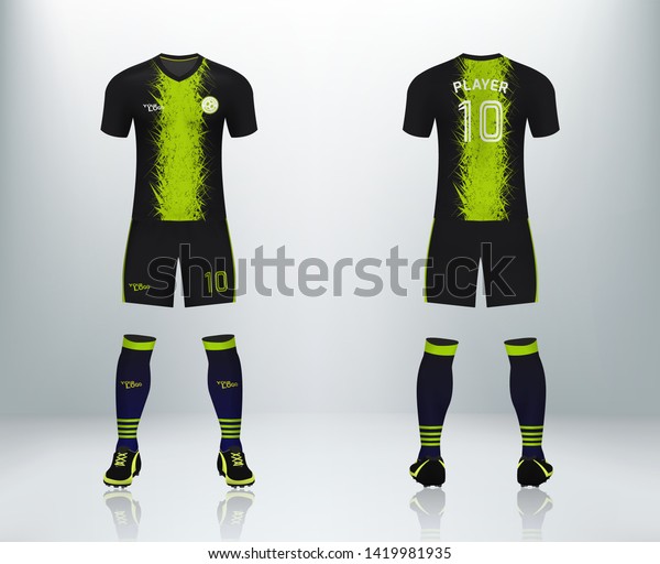 black and green football jersey